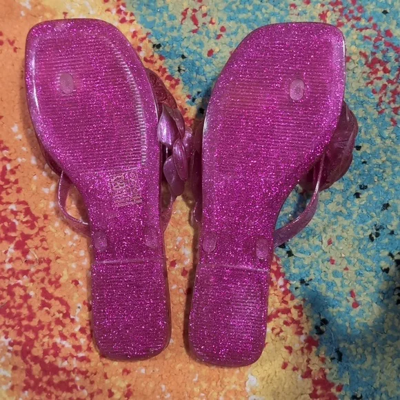 Jeffrey Campbell Pink Glitter Sandals - Picture 3 of 3